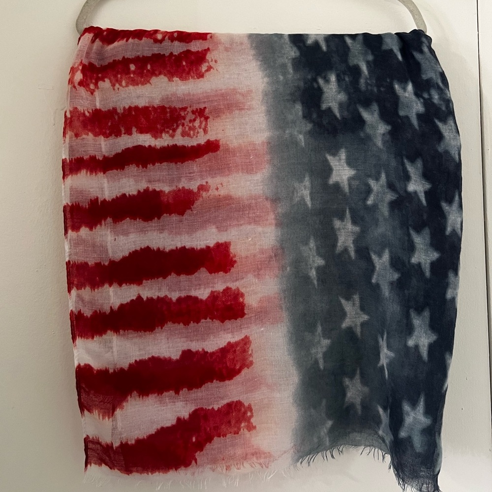 Long, American flag scarf